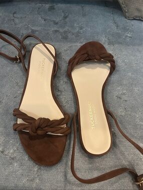 Studio McGee x Tuckernuck Brown Suede Sandals